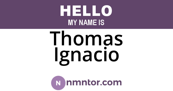 Thomas Ignacio