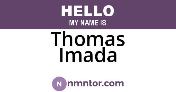 Thomas Imada