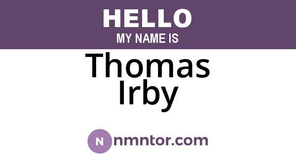 Thomas Irby