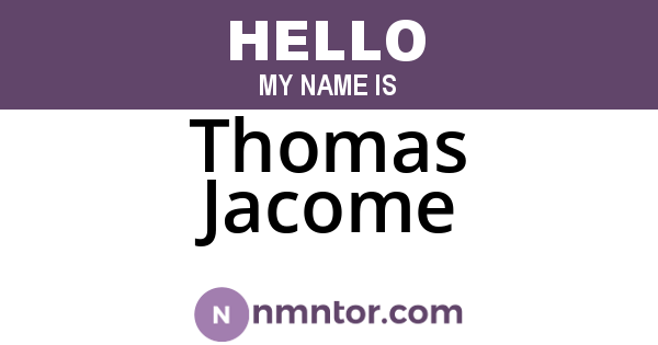 Thomas Jacome