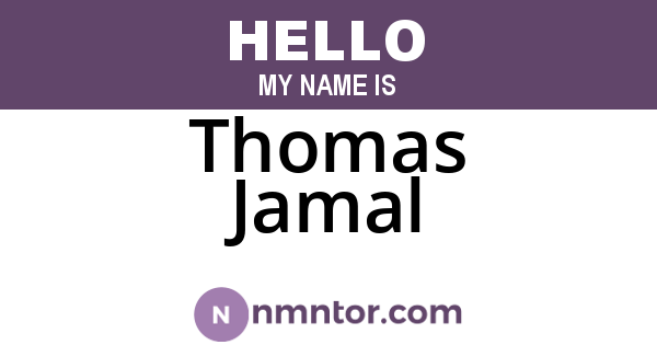 Thomas Jamal
