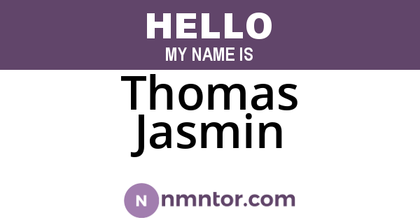 Thomas Jasmin