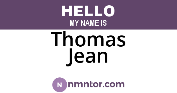 Thomas Jean