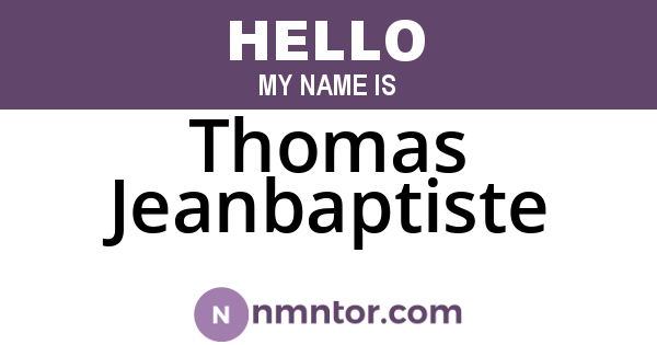 Thomas Jeanbaptiste