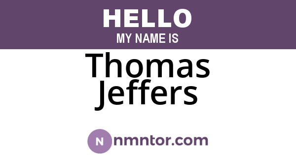 Thomas Jeffers