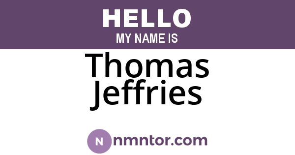 Thomas Jeffries