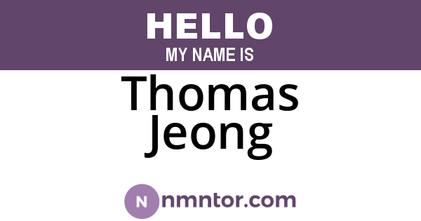 Thomas Jeong