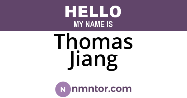 Thomas Jiang