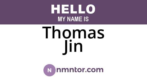Thomas Jin