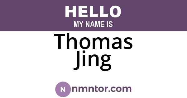 Thomas Jing