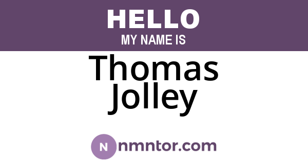 Thomas Jolley
