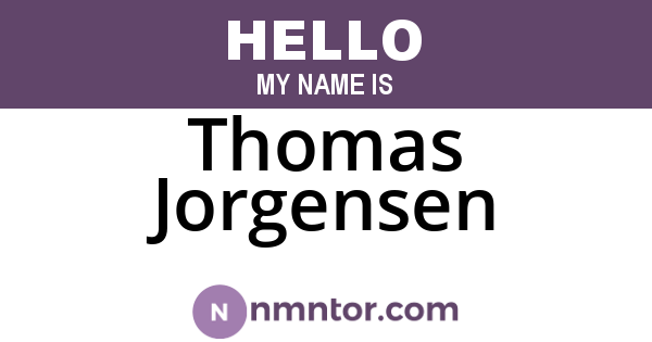 Thomas Jorgensen
