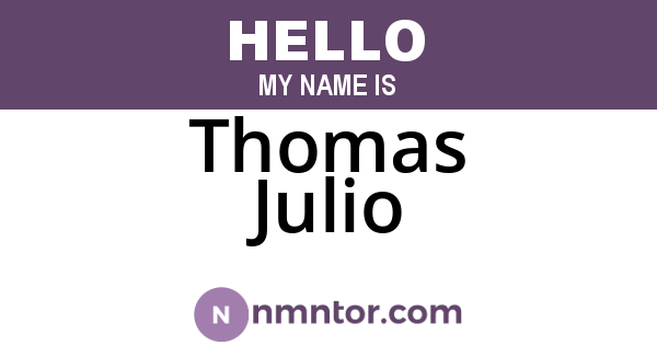 Thomas Julio
