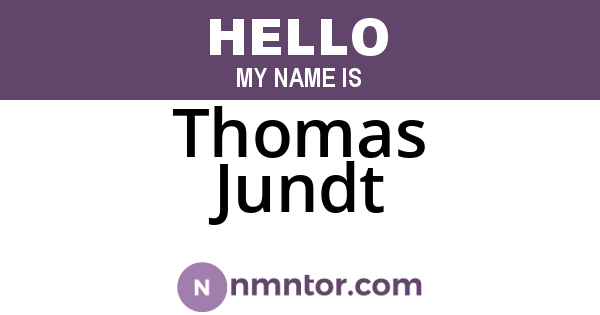 Thomas Jundt
