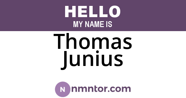Thomas Junius