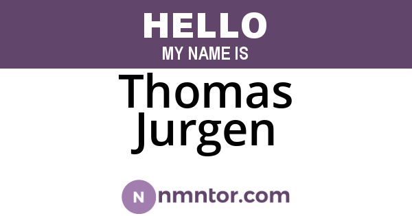 Thomas Jurgen