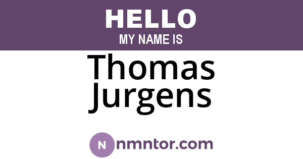 Thomas Jurgens