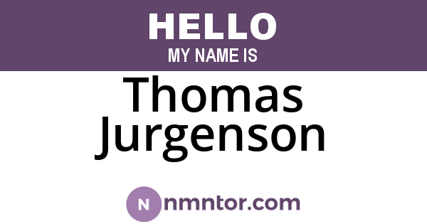Thomas Jurgenson