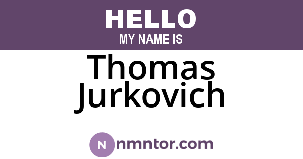 Thomas Jurkovich