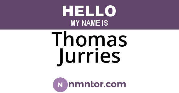 Thomas Jurries