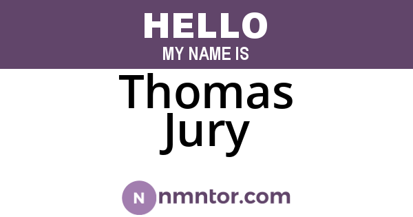 Thomas Jury