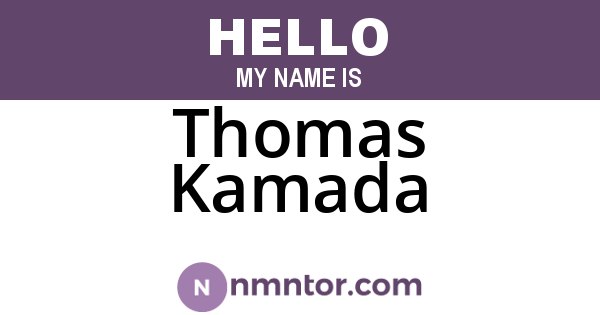 Thomas Kamada