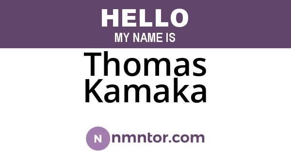 Thomas Kamaka