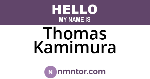 Thomas Kamimura