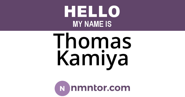 Thomas Kamiya