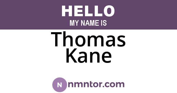 Thomas Kane
