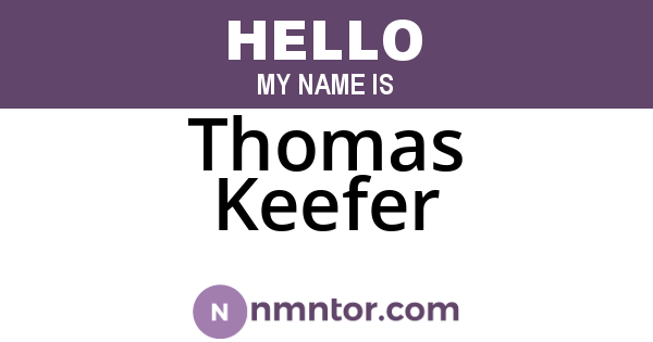 Thomas Keefer