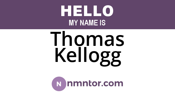 Thomas Kellogg