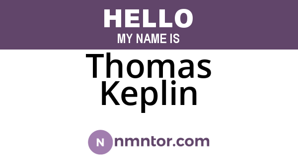Thomas Keplin
