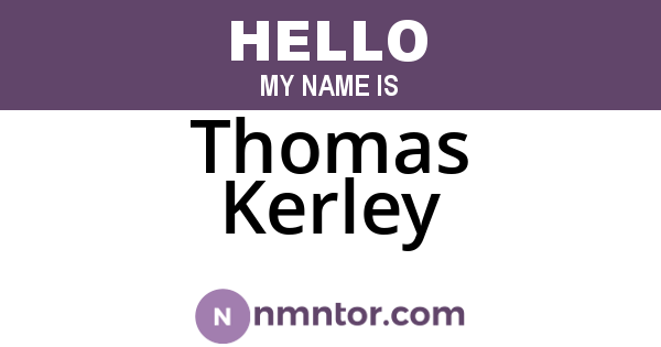 Thomas Kerley
