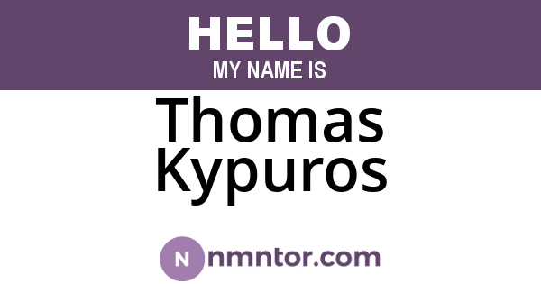Thomas Kypuros