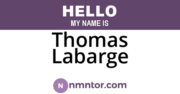 Thomas Labarge