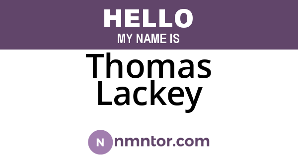 Thomas Lackey