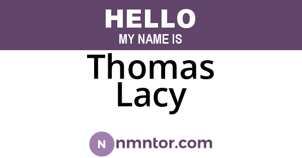 Thomas Lacy