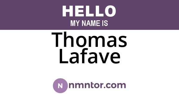Thomas Lafave