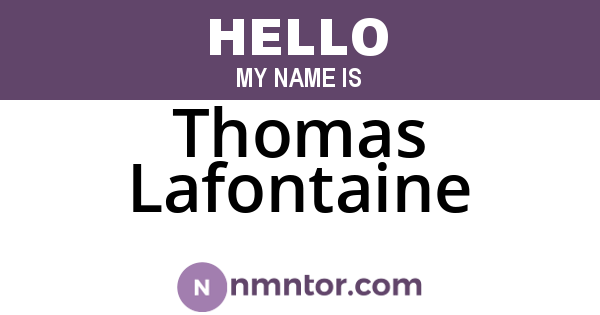 Thomas Lafontaine