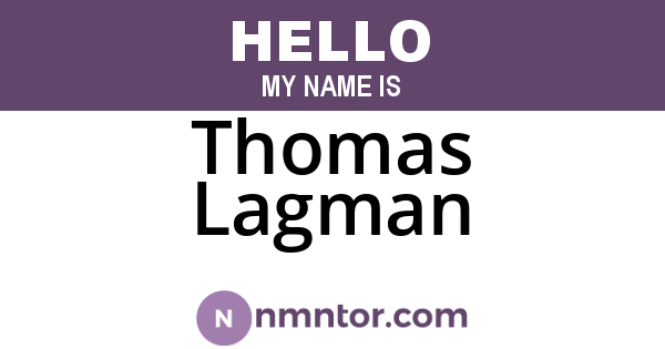 Thomas Lagman