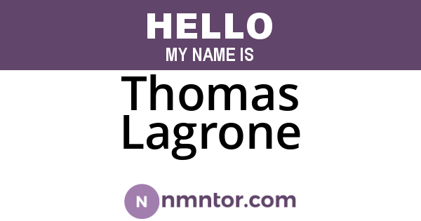 Thomas Lagrone