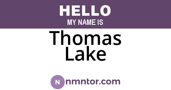 Thomas Lake