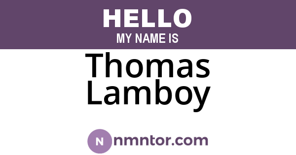 Thomas Lamboy