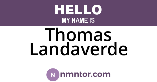 Thomas Landaverde