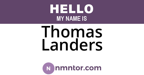 Thomas Landers
