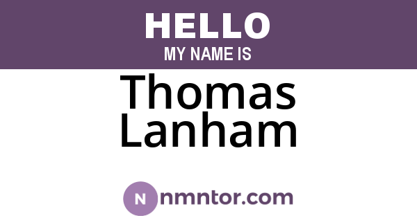 Thomas Lanham
