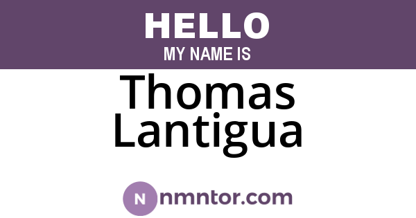 Thomas Lantigua