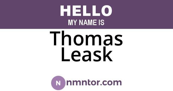 Thomas Leask