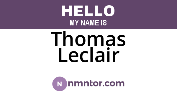 Thomas Leclair